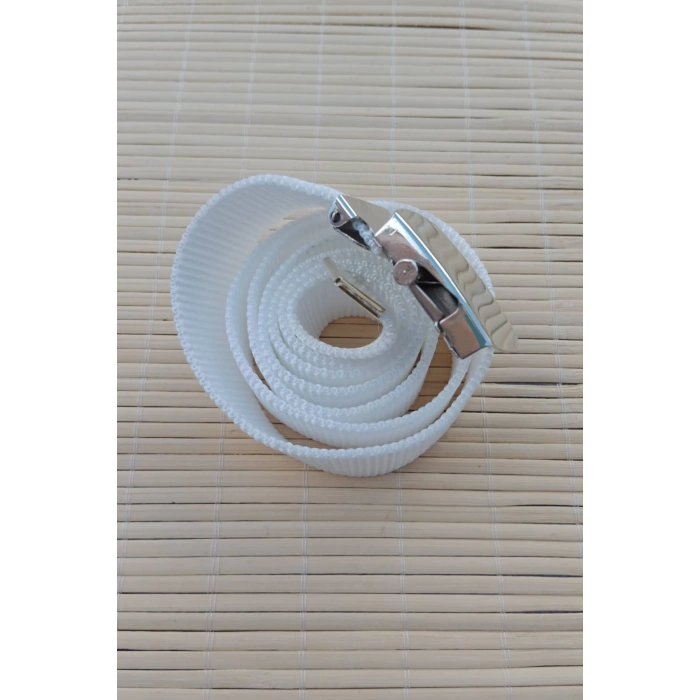 Beyaz Tokali Beyaz Renkli Deniz Kuvvetleri isbasi Harici Dokuma Kaptan Kemer