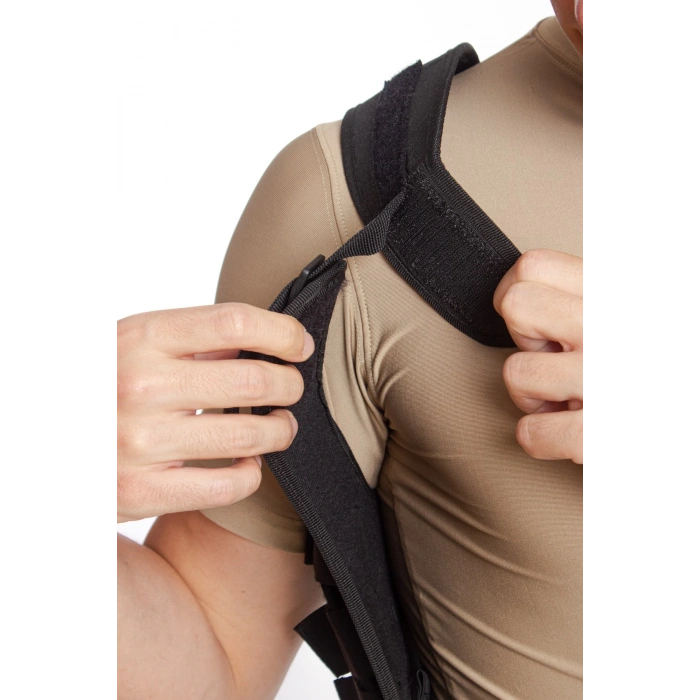 sag el ciftli siyah renkli ozel uretim ayarlamali emniyetli lastikli universal impertex koltukalti silah kilifi