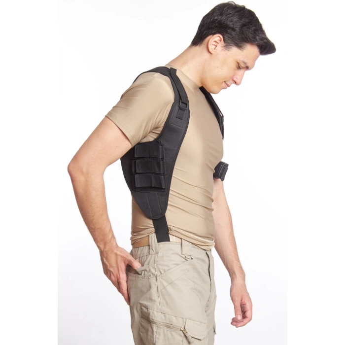 sag el ciftli siyah renkli ozel uretim ayarlamali emniyetli lastikli universal impertex koltukalti silah kilifi