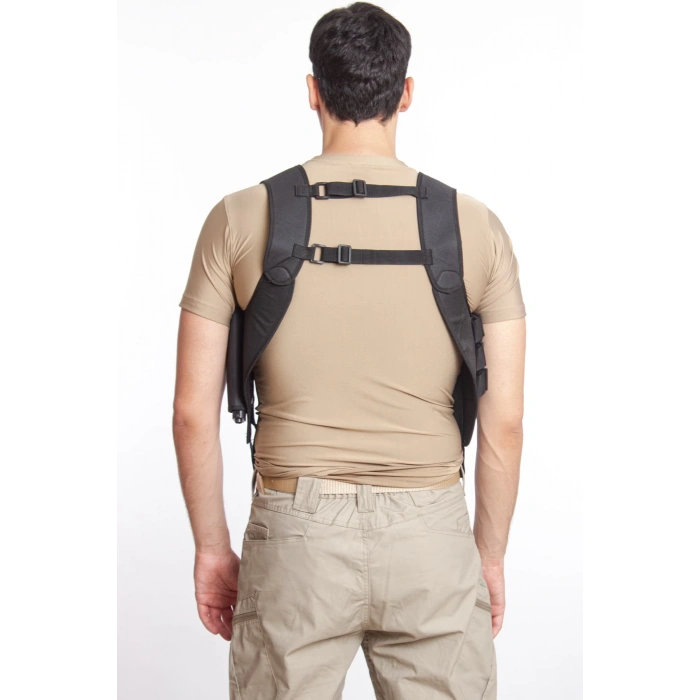 sag el ciftli siyah renkli ozel uretim ayarlamali emniyetli lastikli universal impertex koltukalti silah kilifi