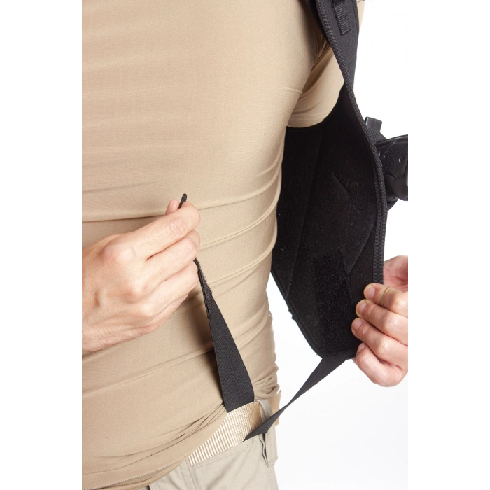 sag el ciftli siyah renkli ozel uretim ayarlamali emniyetli lastikli universal impertex koltukalti silah kilifi