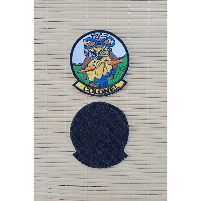 colonel yazili siluetli nakis islemeli arma pec patch