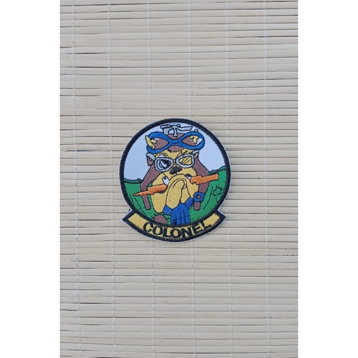 colonel yazili siluetli nakis islemeli arma pec patch