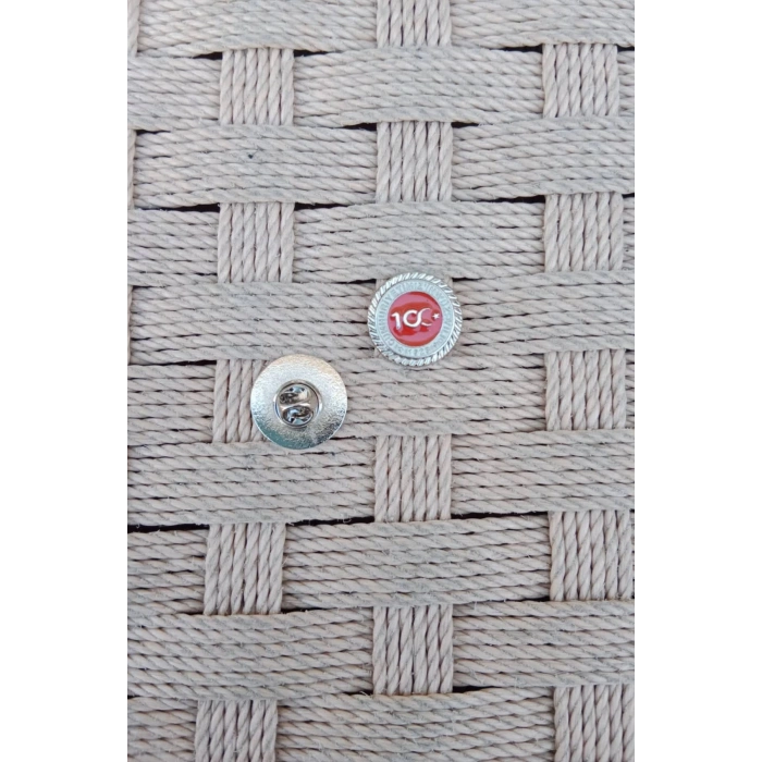 Cumhuriyetimizin yuzuncu yili 1923 100. yil yuvarlak ceket yaka ignesi yaka rozeti