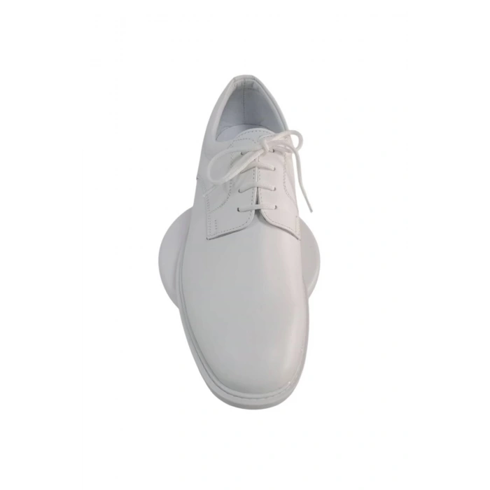 deniz kuvvetleri beyaz renkli bagcikli yazlik deri poliuretan taban denizci toren ayakkabi