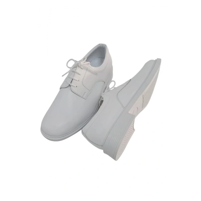 deniz kuvvetleri beyaz renkli bagcikli yazlik deri poliuretan taban denizci toren ayakkabi