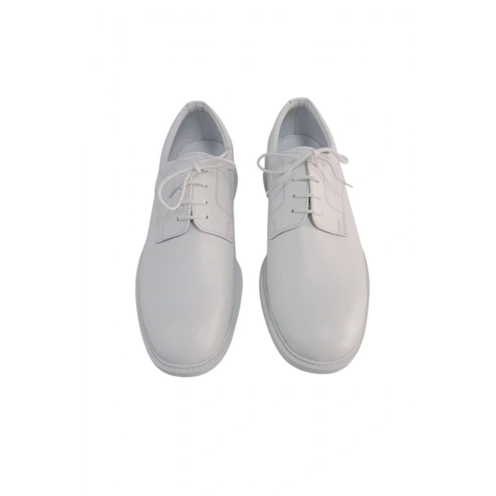 deniz kuvvetleri beyaz renkli bagcikli yazlik deri poliuretan taban denizci toren ayakkabi