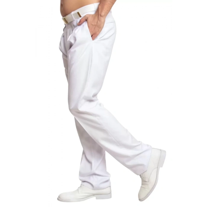 Deniz Kuvvetleri Deniz Fakultesi Deniz Lisesi Beyaz Renkli Yazlik Kaliteli Pamuklu Kumas Kaptan Pantolon