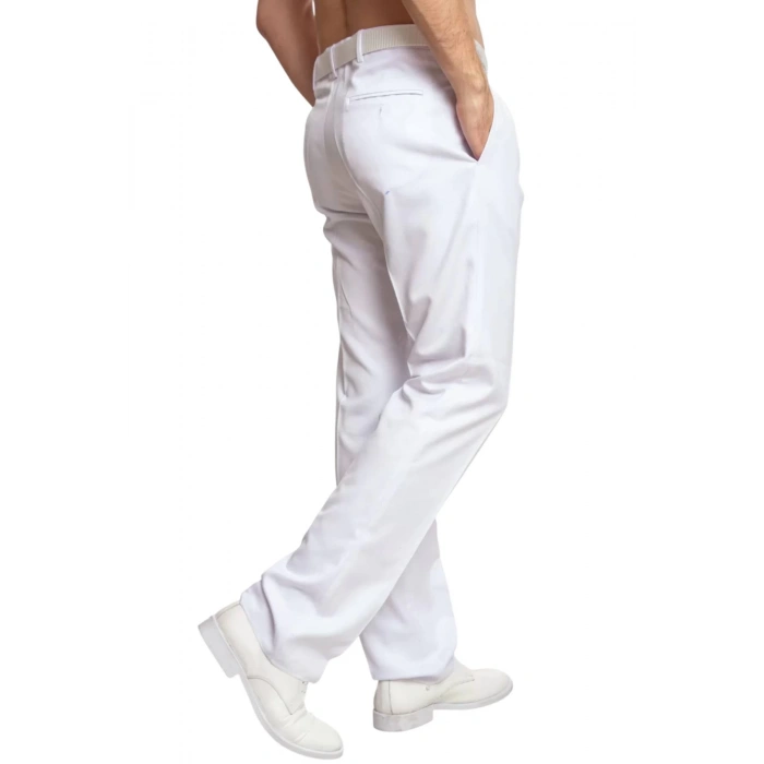 Deniz Kuvvetleri Deniz Lisesi ve Fakultesi Beyaz Renkli Yazlik Kaliteli Pamuklu Kumas Kaptan Pantolon