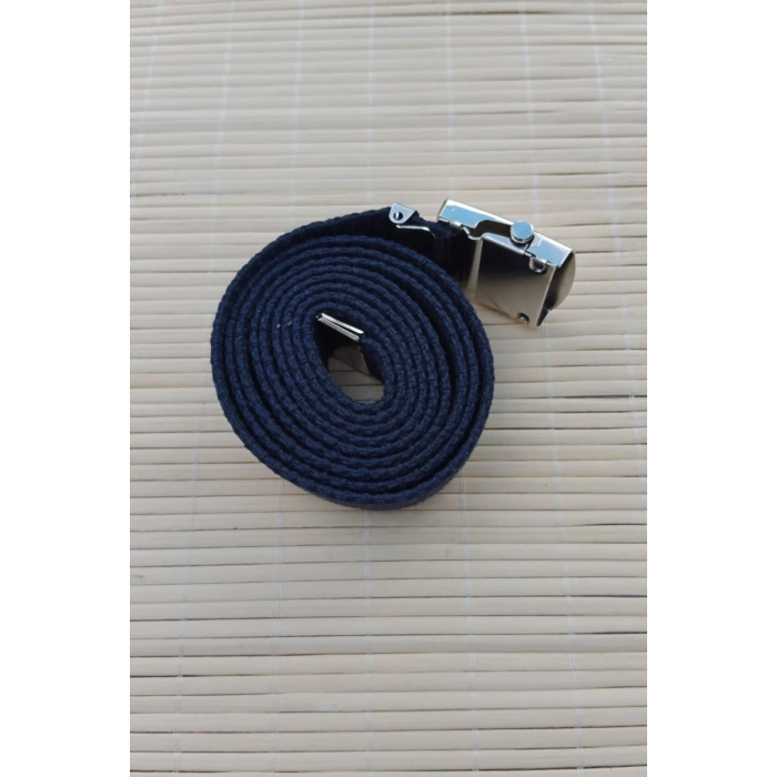 Deniz Kuvvetleri Lacivert Renkli Metal Beyaz Tokali isbasi Harici Dokuma Kemer