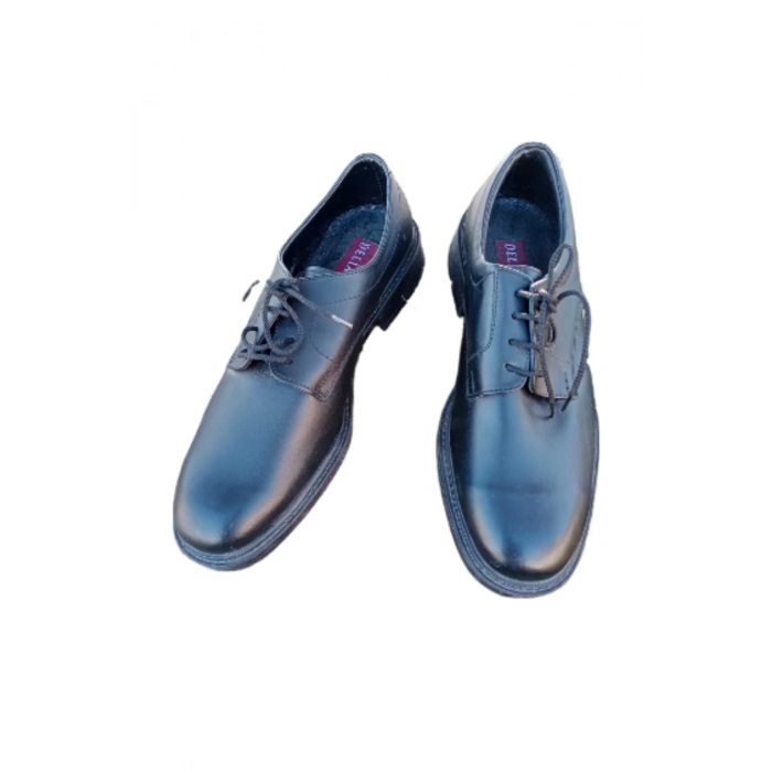 deniz kuvvetleri siyah renkli bagcikli yazlik deri termo taban denizci ayakkabisi