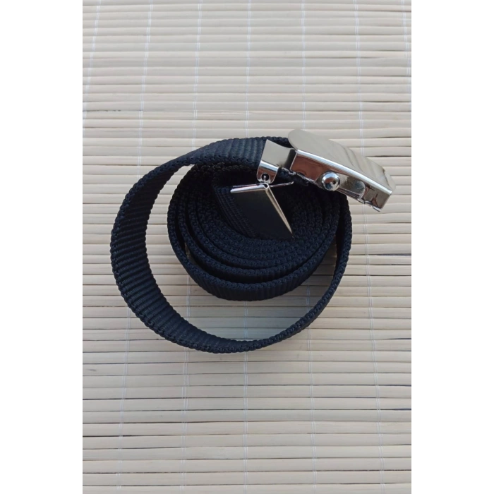 Deniz Kuvvetleri Siyah Renkli Metal Beyaz Tokali isbasi Harici Dokuma Kemer