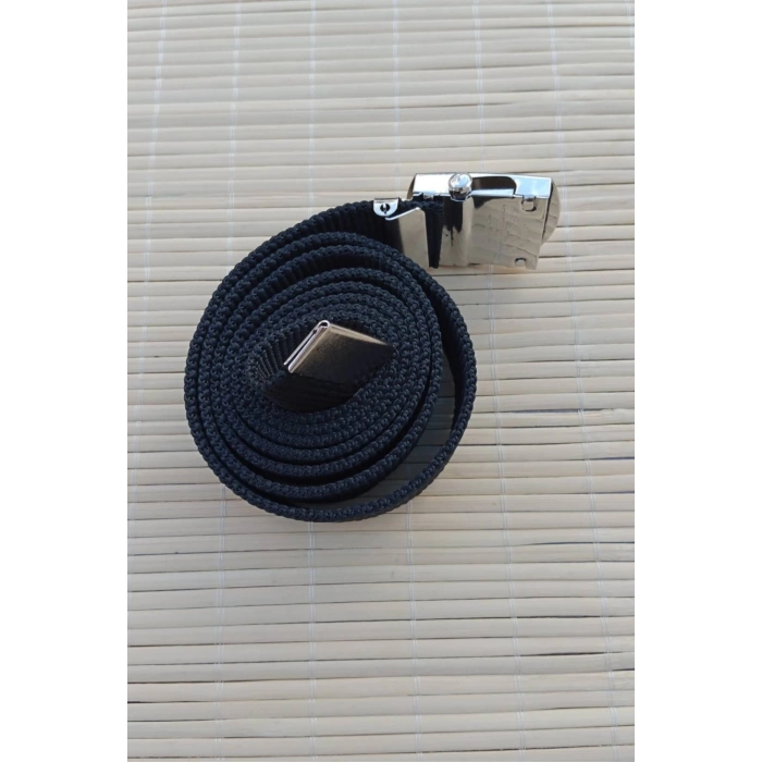 Deniz Kuvvetleri Siyah Renkli Metal Beyaz Tokali isbasi Harici Dokuma Kemer