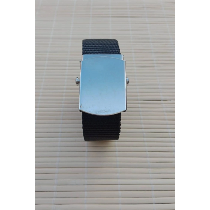 Deniz Kuvvetleri Siyah Renkli Metal Beyaz Tokali isbasi Harici Dokuma Kemer