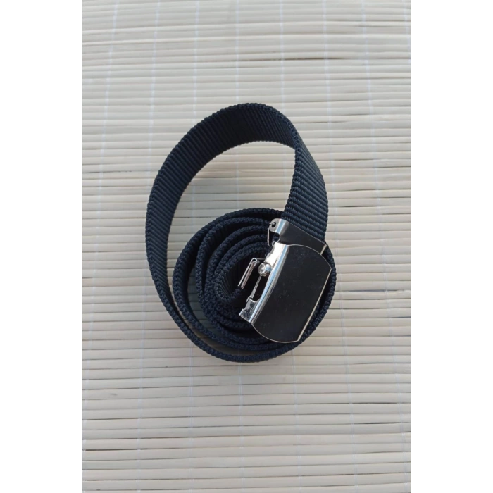 Deniz Kuvvetleri Siyah Renkli Metal Beyaz Tokali isbasi Harici Dokuma Kemer