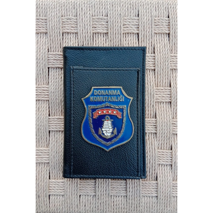 donanma komutanligi amblemli ozel tasarim hakiki deri rozetli bloknot