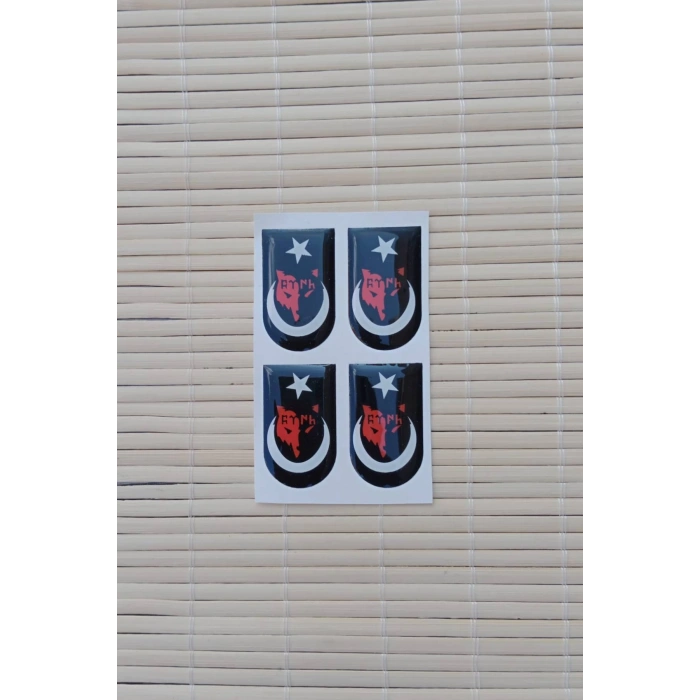 Eski Turkce Turk Yazili Kurtbasli Siyah Zemin Ayyildiz Silah Kabze Sarjor Alti Yapistirmali Sticker