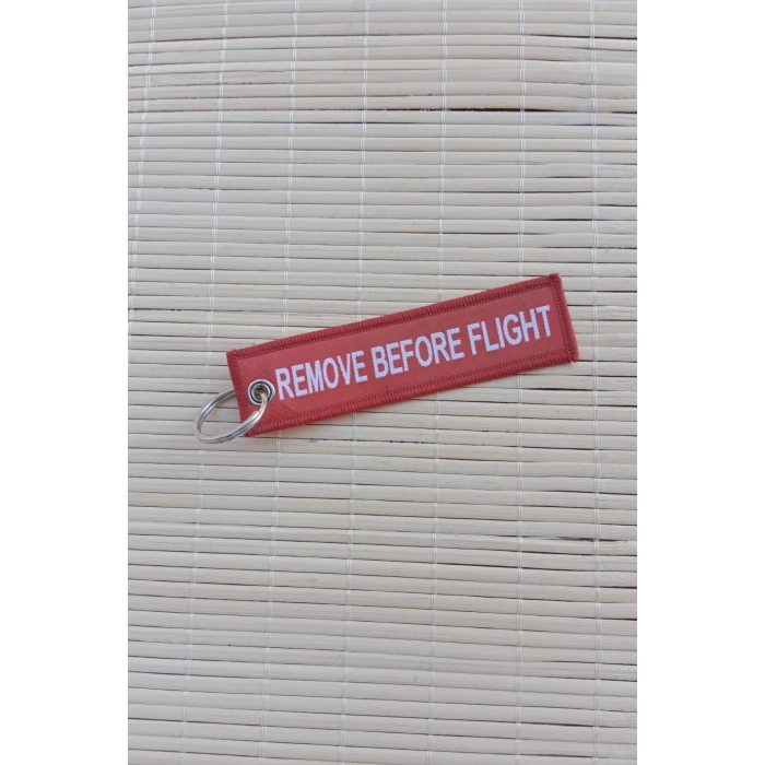 f 16 remove before flight yazili kirmizi beyaz nakis islemeli bez anahtarlik