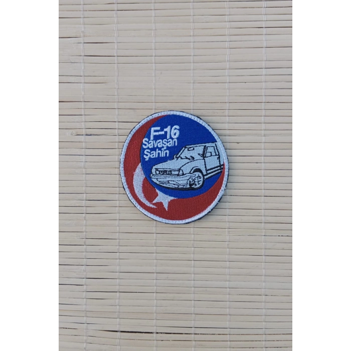 f 16 savasan sahin nakis islemeli arma patch pec