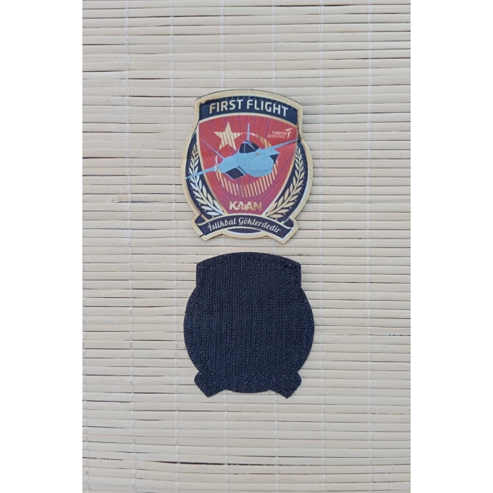 first flight kaan istikbal goklerdedir yazili fermateks dokuma islemeli arma patch pec