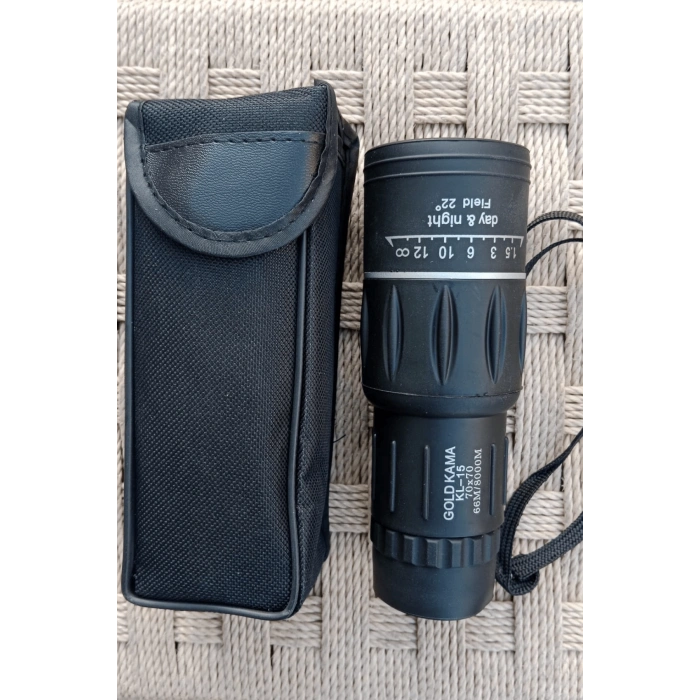 gold kama kl 15 70 x 70 66m/8000m siyah renkli tek gozlu kaucuk el durbunu