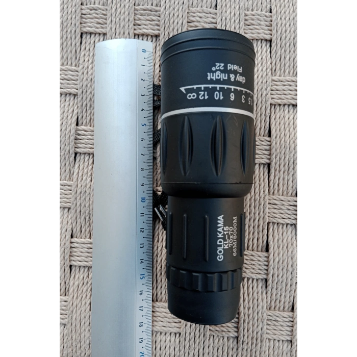 gold kama kl 15 70 x 70 66m/8000m siyah renkli tek gozlu kaucuk el durbunu