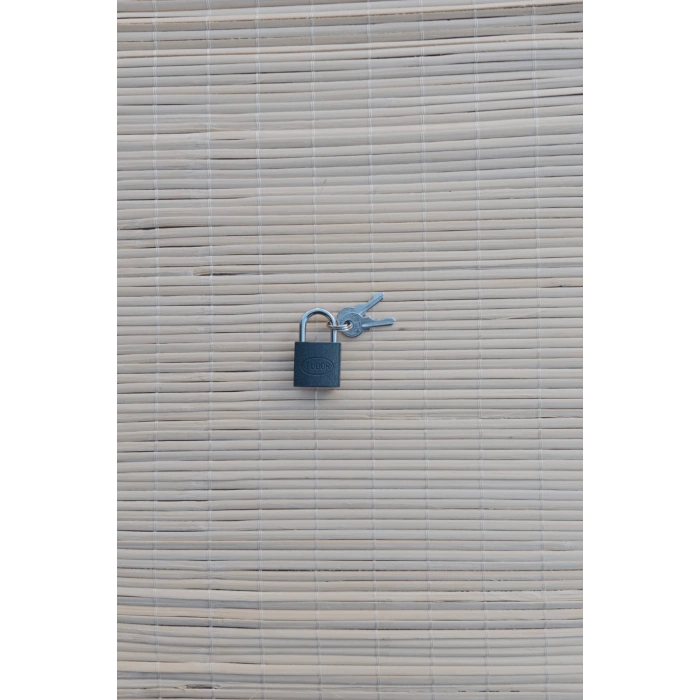 gri renkli dokum 20 mm canta dolap kilidi