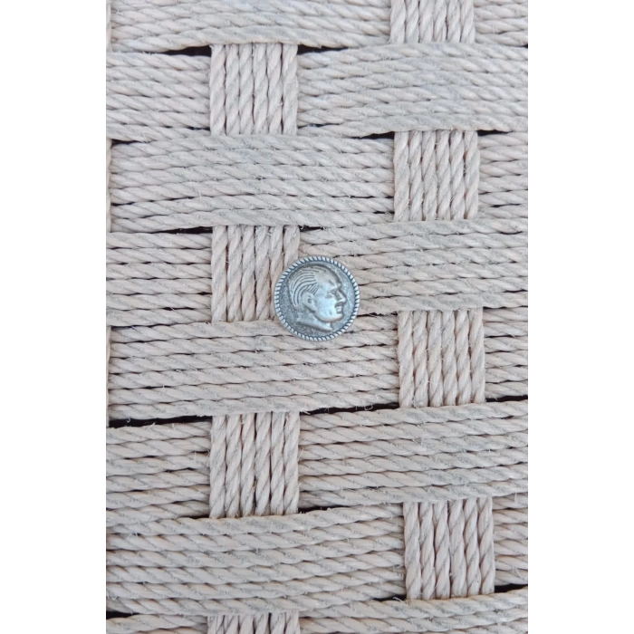 Gumus eskitme Dokum Ataturk kabartmali siluet yuvarlak ceket yaka ignesi yaka rozet