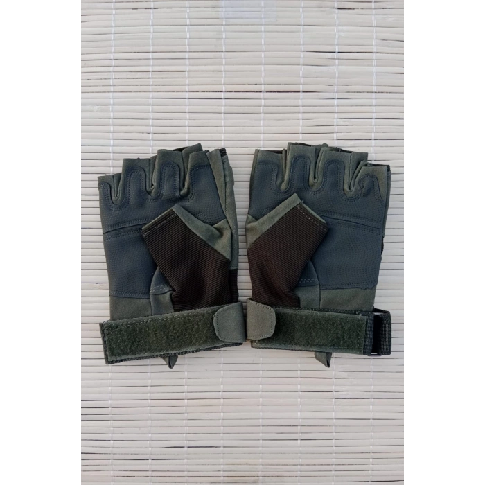 haki renkli blackhawk yumruk korumali esnek kesik parmak taktik eldiven