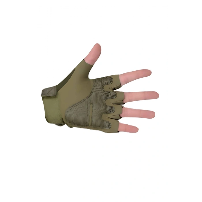 haki renkli blackhawk askeri tactical destekli yarim parmak taktik eldiven