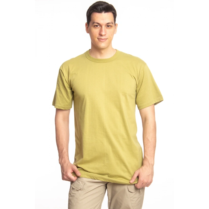 Haki Renkli Kisa Kollu Acemi Bedelli Asker Fanilasi Pamuklu Organik Kaliteli Fanila