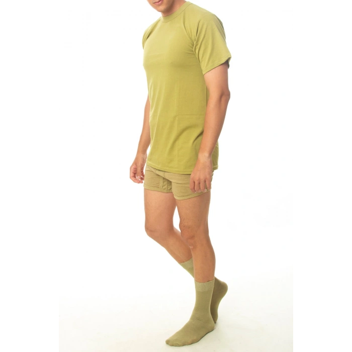 haki renkli kisa kollu pamuklu acemi bedelli asker fanilasi arjantin pacali boxer kulot mevsimlik bot corap