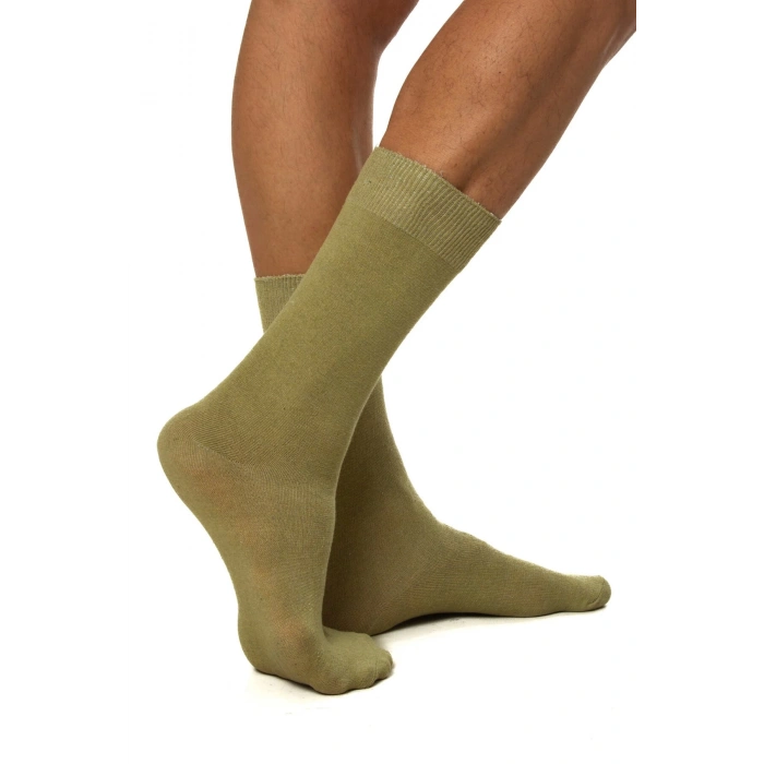 haki renkli pamuklu acemi bedelli mevsimlik asker bot corap