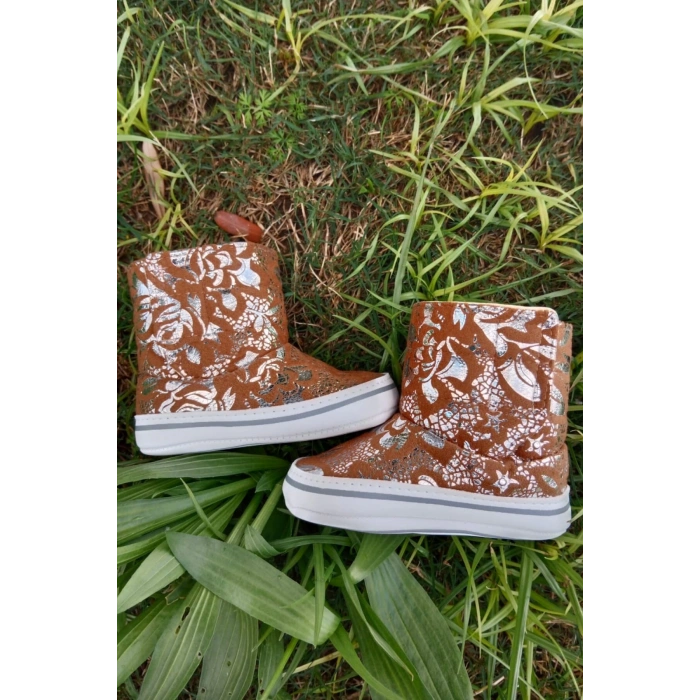 hardal renkli ici pamuklu cirtli bantli kapamali organik unisex cocuk bebek ilkadim patik panduf