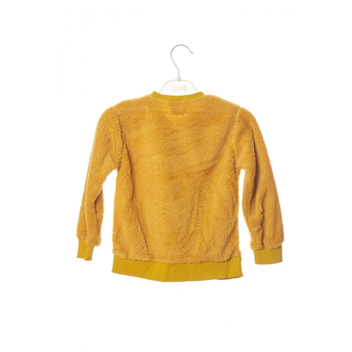 hardal renkli minnak ayicikli cep detayli kaliteli uzun kollu alt ust takim