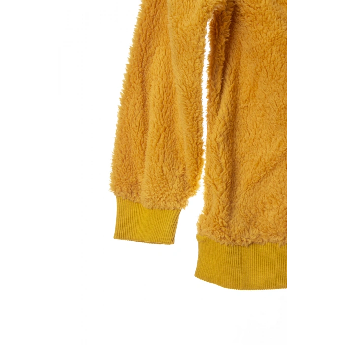 hardal renkli minnak ayicikli cep detayli kaliteli uzun kollu alt ust takim