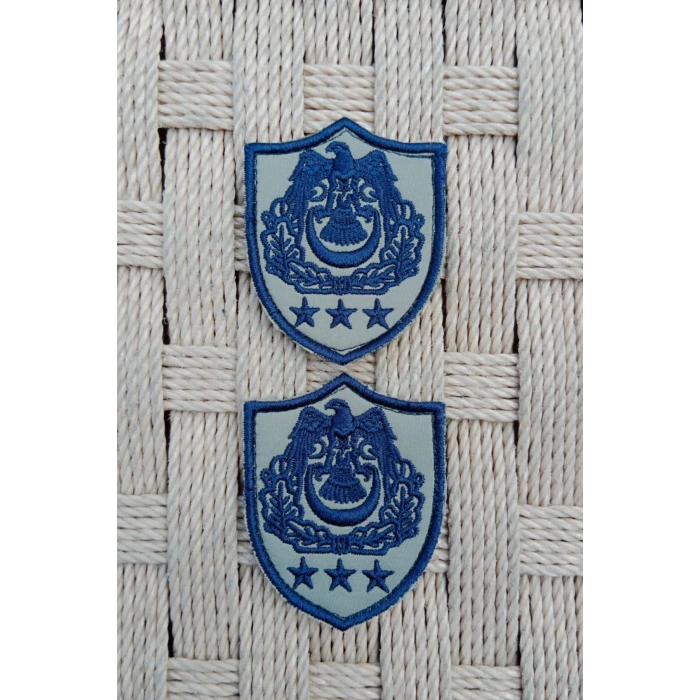 Hava Kuvvetleri Albay Subay Gri Zemin Kartal Nakisli Sirmali Mini Tisort Rutbesi