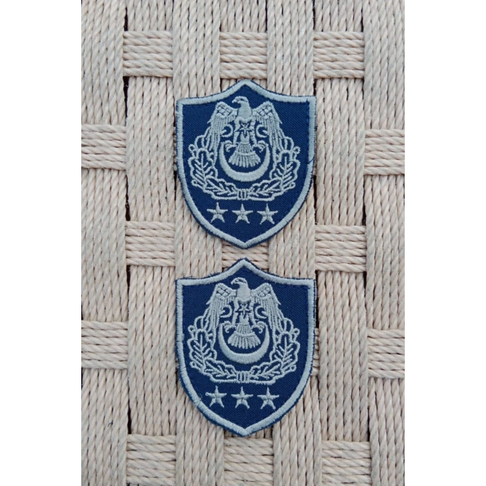 Hava Kuvvetleri Albay Subay Lacivert Zemin Kartal Nakisli Sirmali Mini Polar Rutbesi