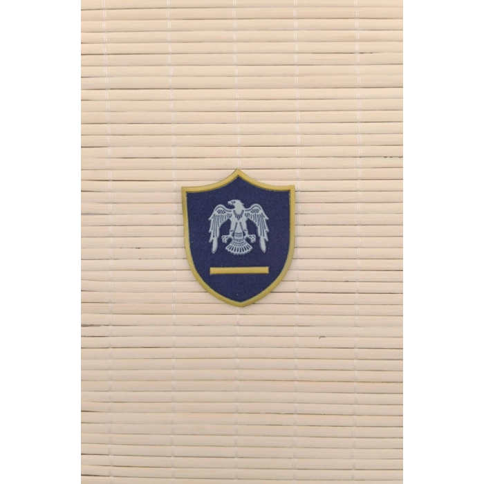 Hava Kuvvetleri Subay Astegmen Lacivert Zemin Kartal Nakisli Plastik Mini Yelek Rutbesi