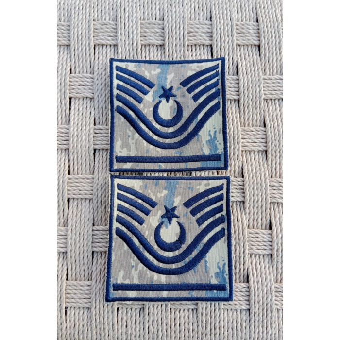 hava kuvvetleri astsubay bascavus kamuflaj renkli nakis kol rutbe