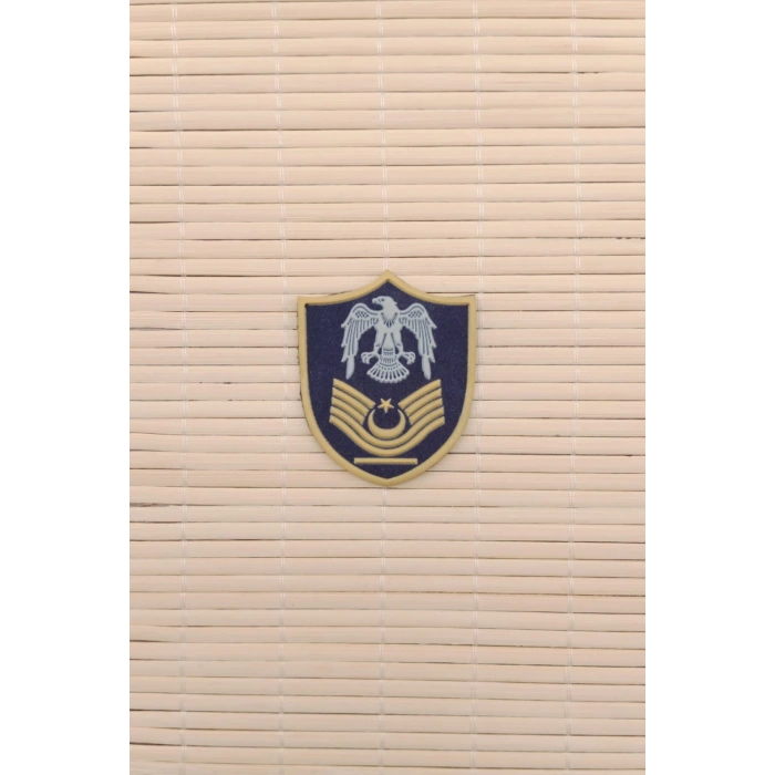 Hava Kuvvetleri Astsubay Bascavus Lacivert Zemin Kartal Nakisli Plastik Mini Yelek Rutbe