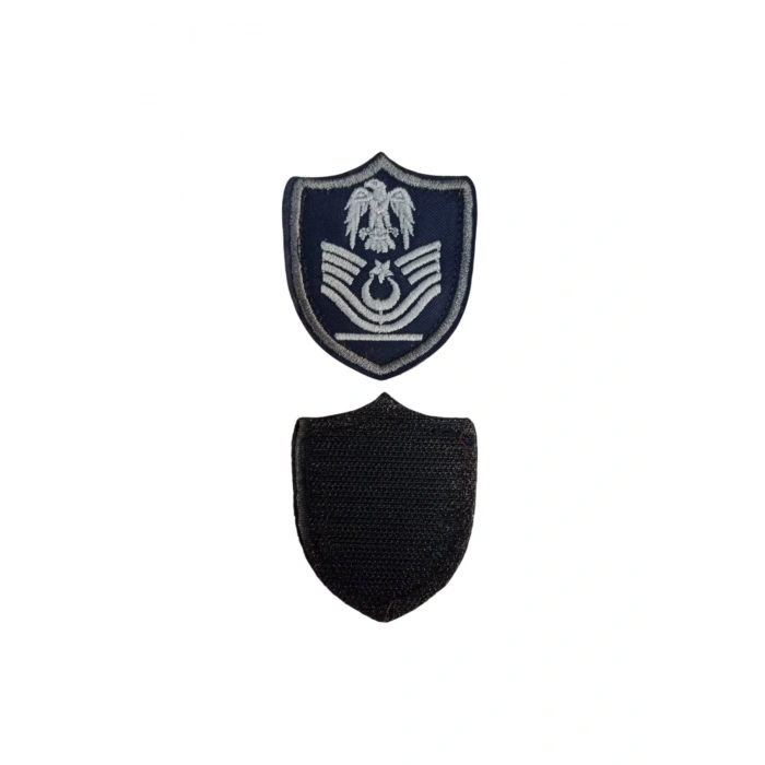 Hava Kuvvetleri Astsubay Bascavus Lacivert Zemin Kartal Nakisli Mini Polar Rutbe