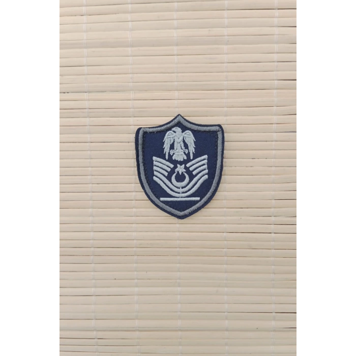 Hava Kuvvetleri Astsubay Bascavus Lacivert Zemin Kartal Nakisli Mini Polar Rutbesi