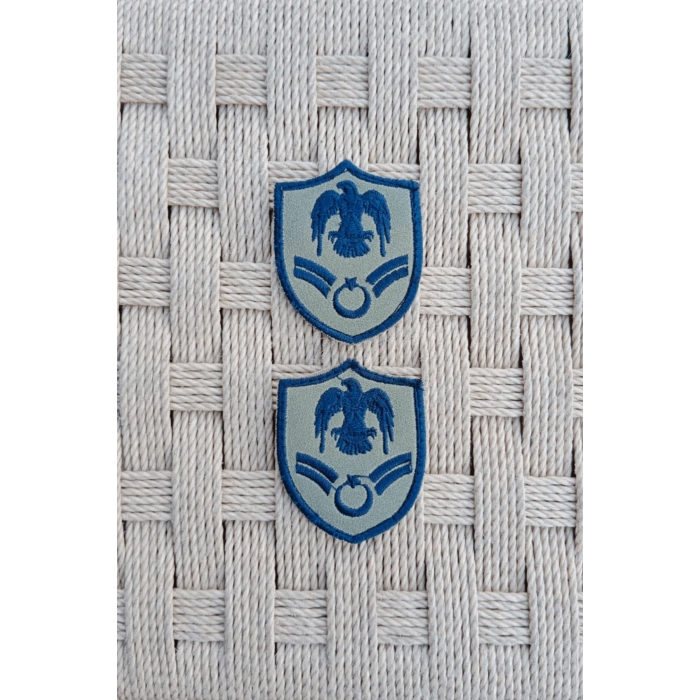 Hava Kuvvetleri Astsubay Cavus Gri Zemin Kartal Nakisli Mini Tisort Rutbesi