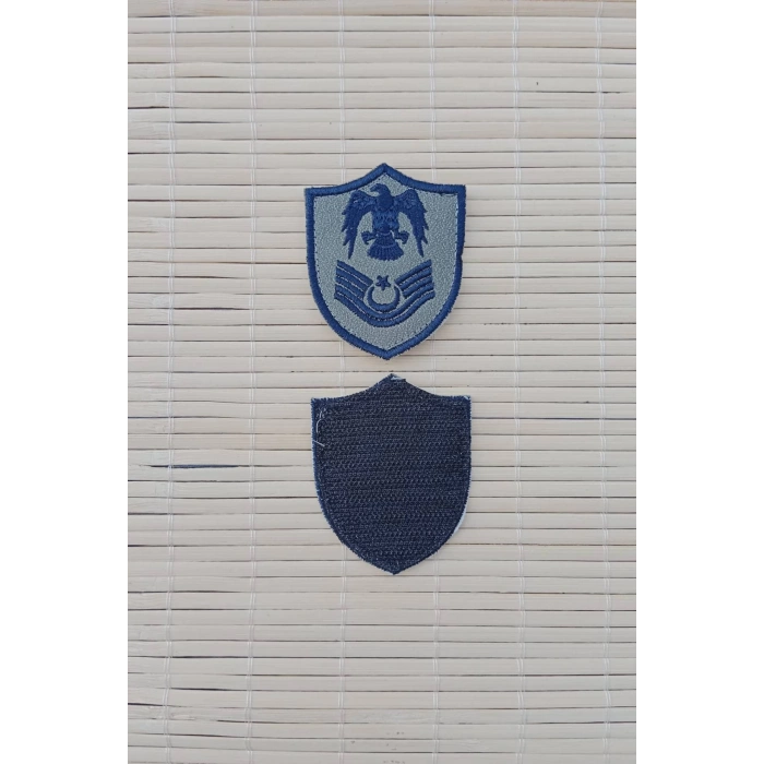 Hava Kuvvetleri Astsubay Kidemli Ustcavus Gri Zemin Kartal Nakisli Mini Tisort Rutbe