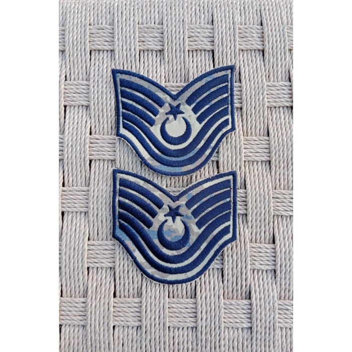 hava kuvvetleri astsubay kidemli ustcavus kamuflaj renkli nakis kol rutbe