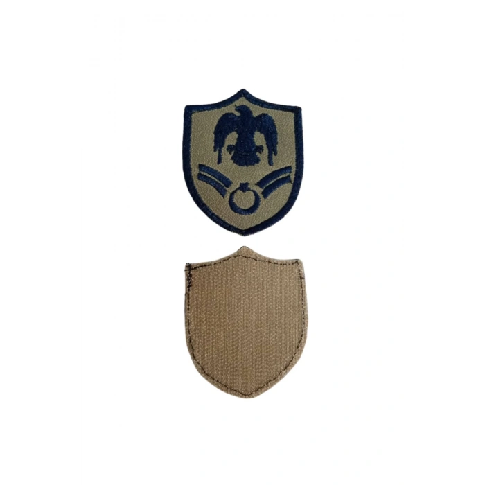 Hava Kuvvetleri Astsubay Cavus Kartal Nakisli Gri Zemin Mini Tisort Rutbesi