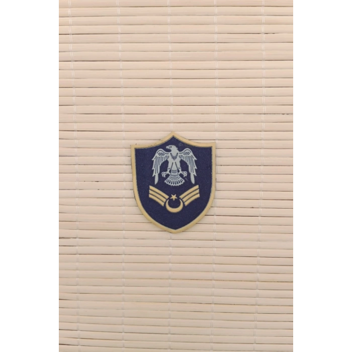 Hava Kuvvetleri Astsubay Kidemlicavus Lacivert Zemin Kartal Nakisli Plastik Mini Yelek Rutbe