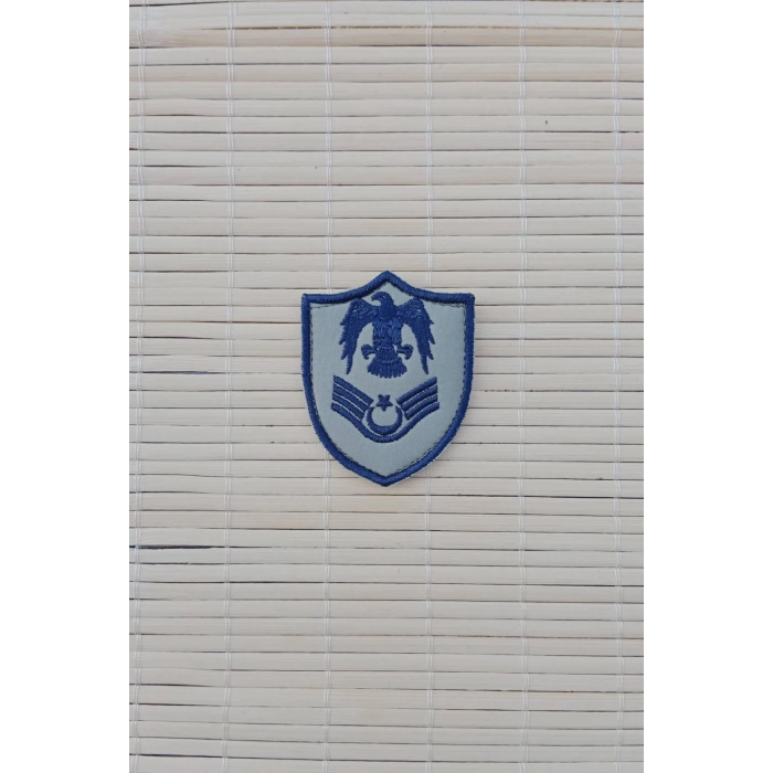 Hava Kuvvetleri Astsubay Ustcavus Gri Zemin Kartal Nakisli Mini Tisort Rutbe