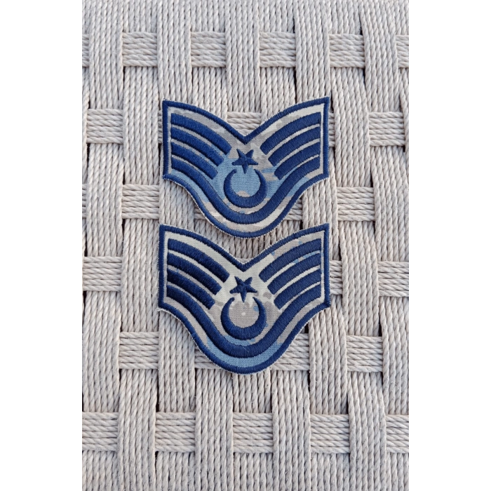 hava kuvvetleri astsubay ustcavus kamuflaj renkli nakis kol rutbe